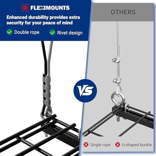 Carbon Black 4x4 Ft Heavy-Duty Overhead Garage Storage Rack X140