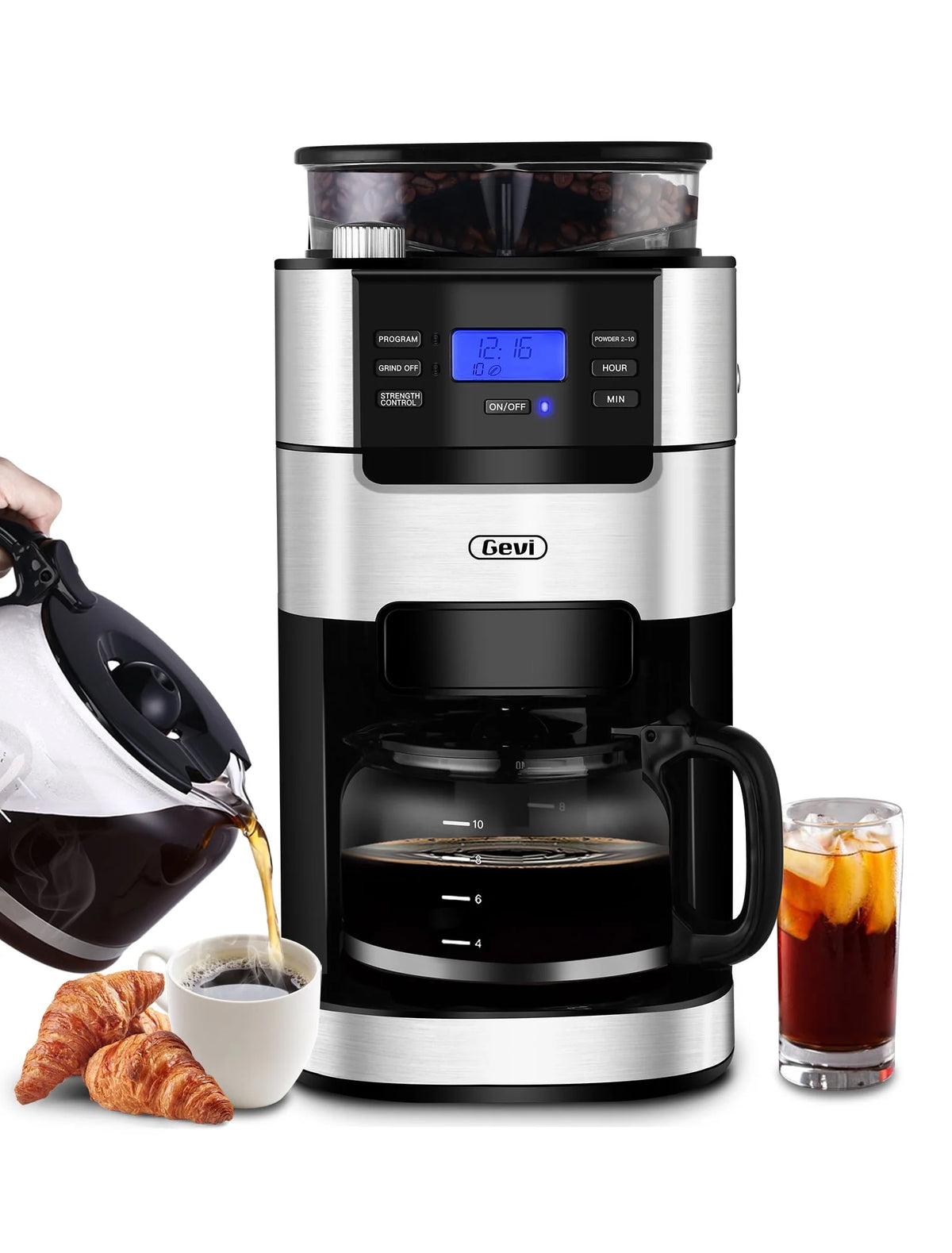 10-Cup Programmable Grind and Brew Coffee Maker D9409