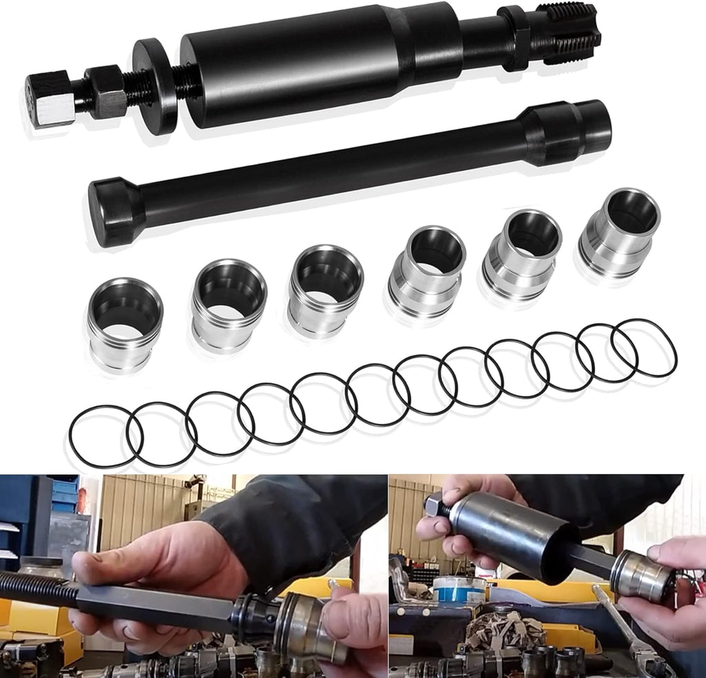 Injector Sleeve Cup Removal Installation Tool with Parts Kit for CAT 3126 C7 C9 HUEI Injectors S63068