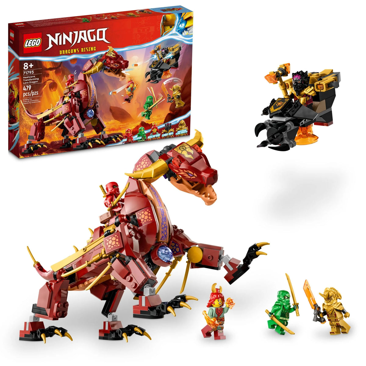 Transforming Lava Dragon Building Toy Set with Minifigures B972