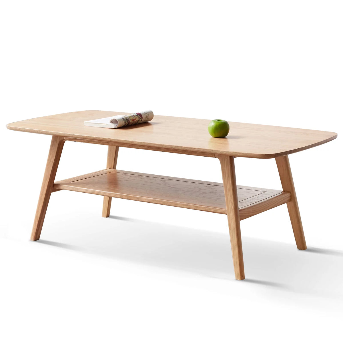 Solid Wood Coffee Table with Storage Shelf V9154