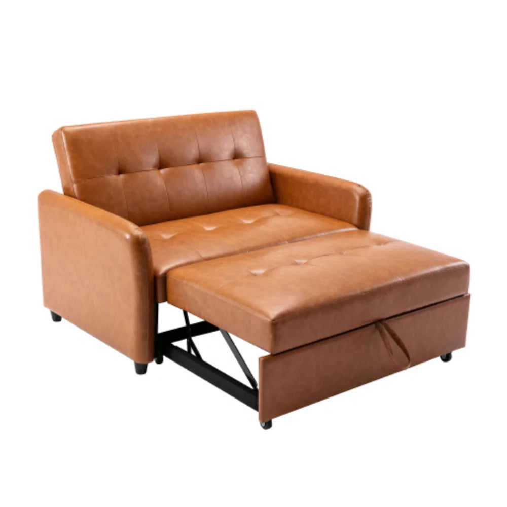 51" Convertible Sleeper Bed, Adjustable Oversized Armchair with Dual USB Ports T5198