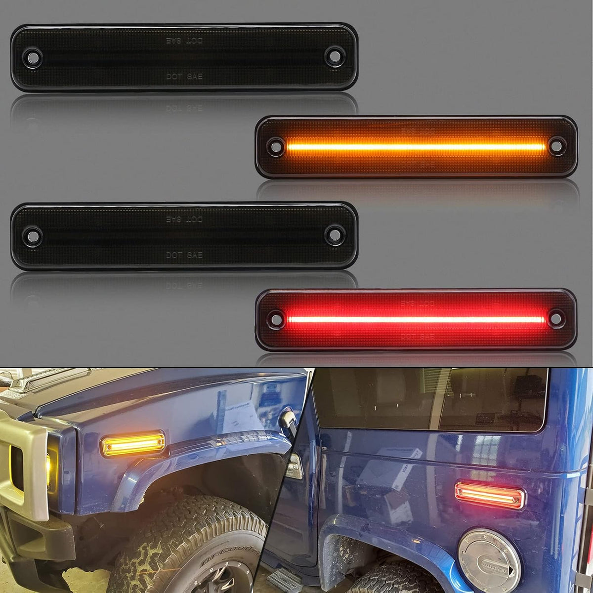 Smoke Lens LED Cab Roof Light Kit 10pcs E7190