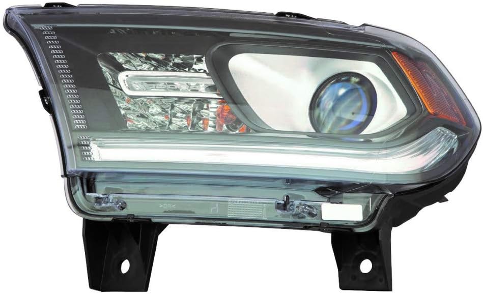Headlight Assembly for Dodge Durango 2014 2015 Black Trim Passenger Side A4152