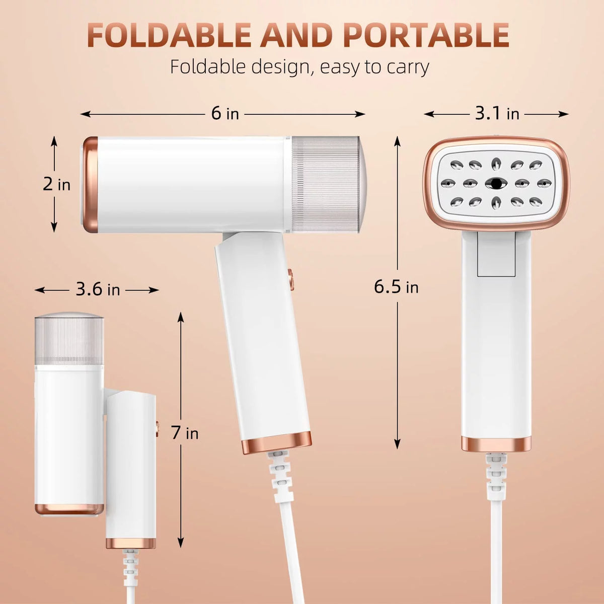 Portable Foldable Handheld Clothes Steamer 1000W 120ml I3755