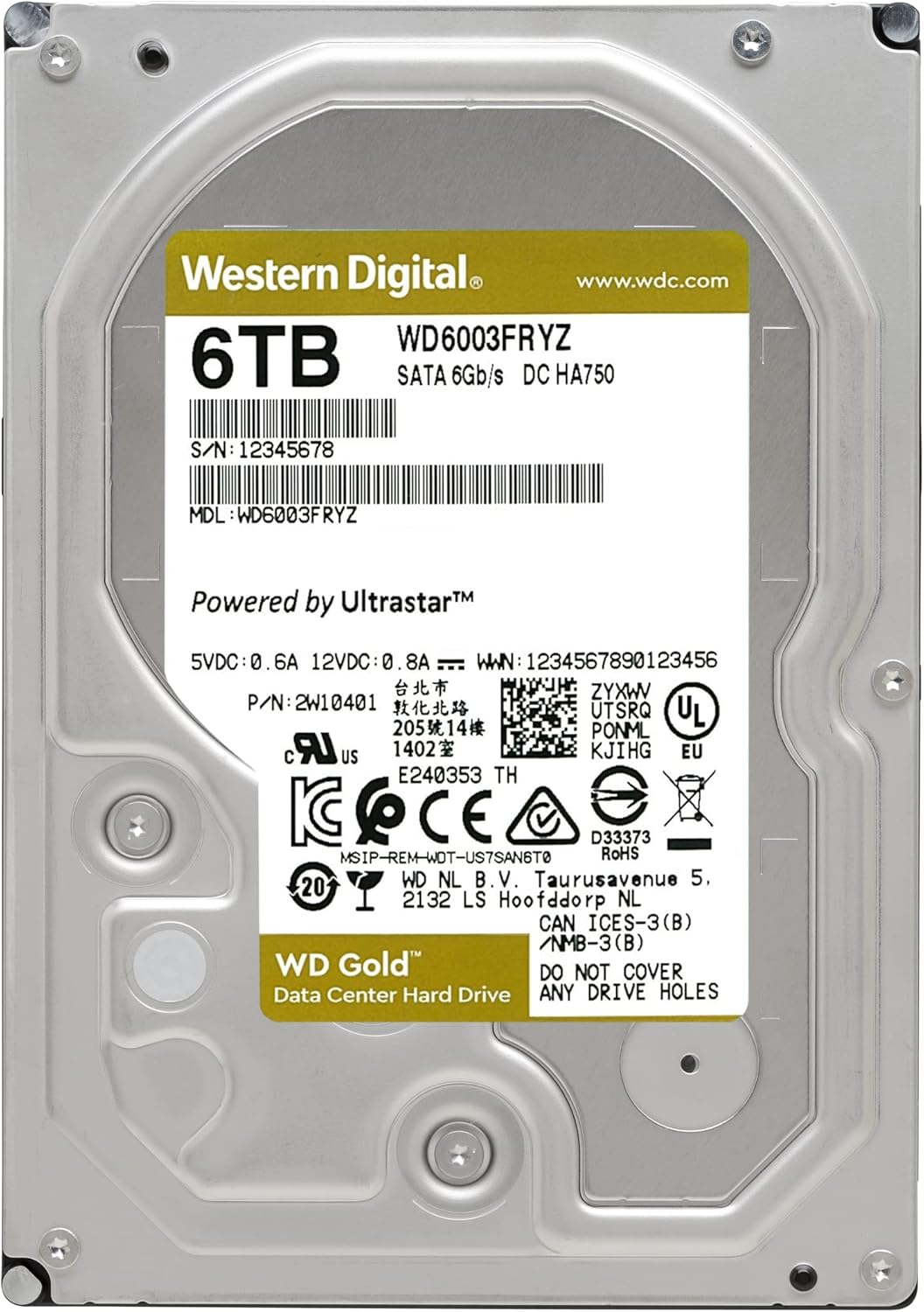 6TB 7200 RPM SATA 3.5 Internal Hard Drive N689487
