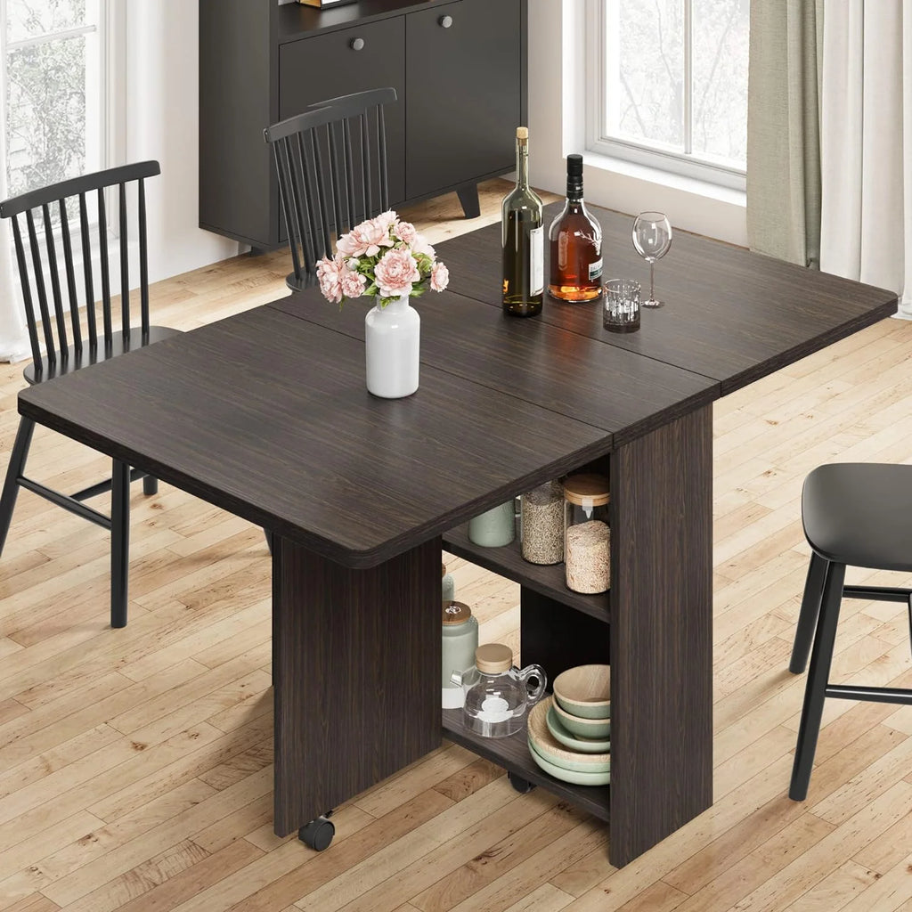 Space Saving Folding Dining Table with 2 Tier J9937
