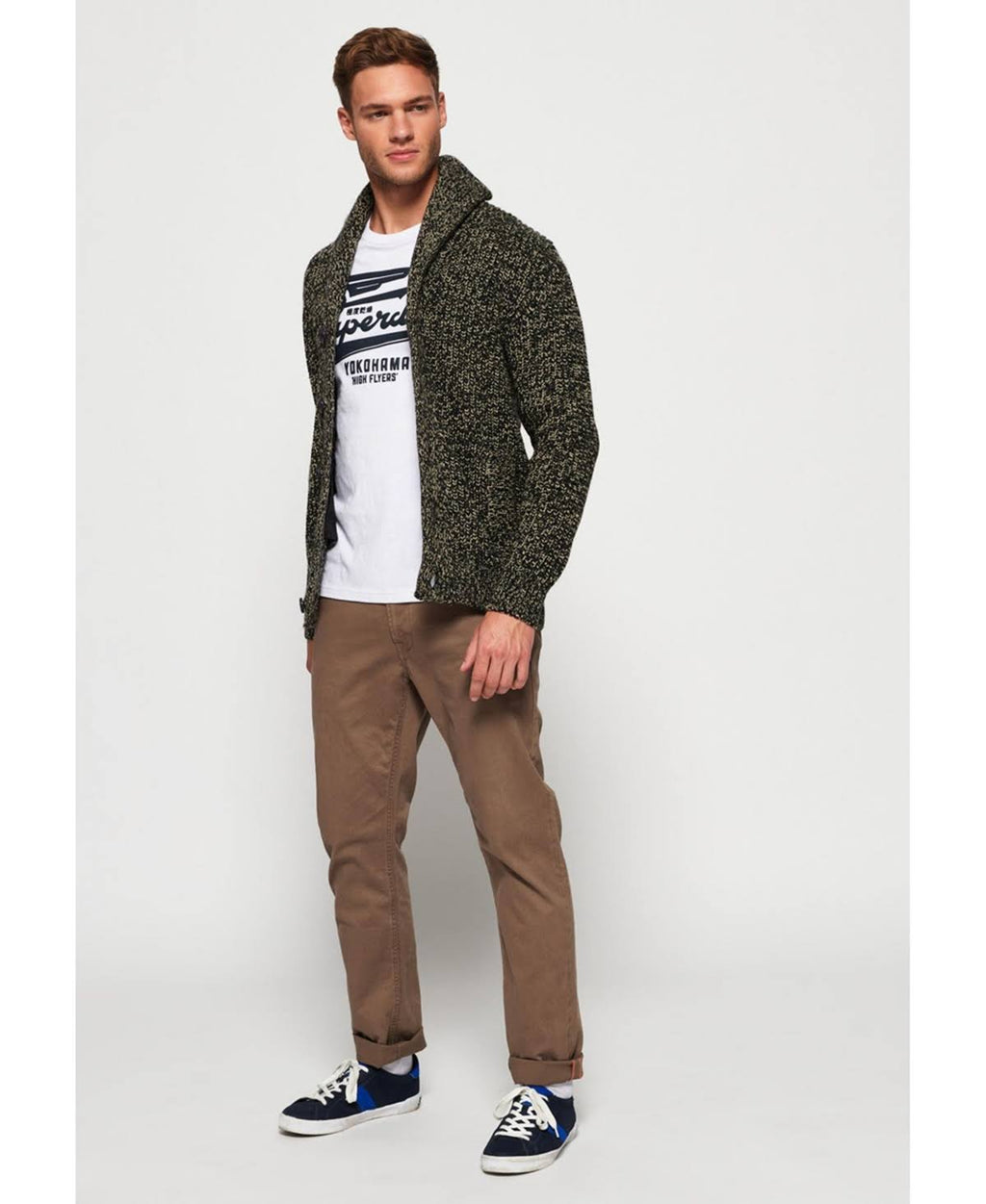 Grey Shawl Cardigan W6290
