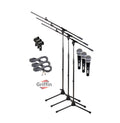 3 Pack Microphone Boom Arm Stand Holder XLR Cable Dynamic Mic Clip U231436