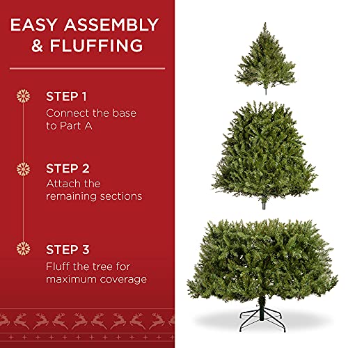 6ft Pre-Lit Douglas Fir Artificial Christmas Tree with 450 Warm White Lights Y222
