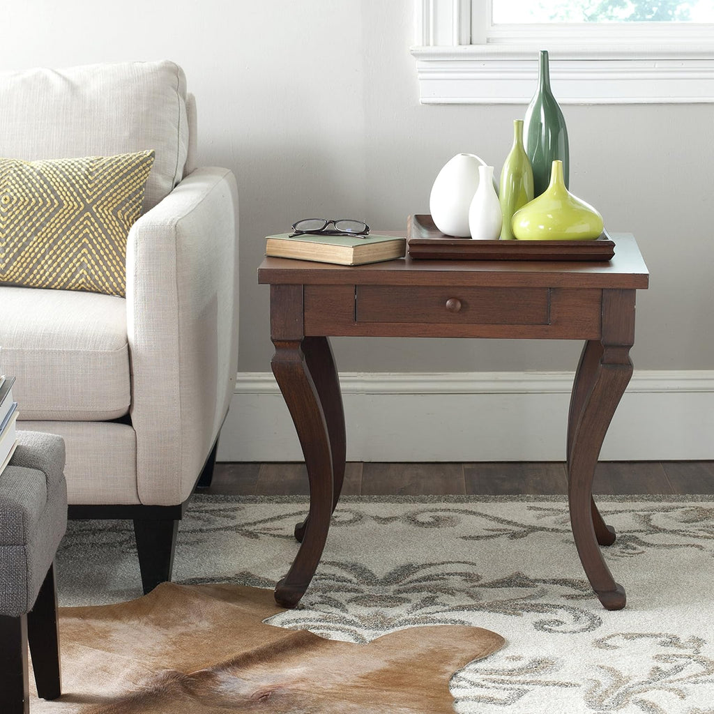 Brown One Drawer Storage Side Table V34108