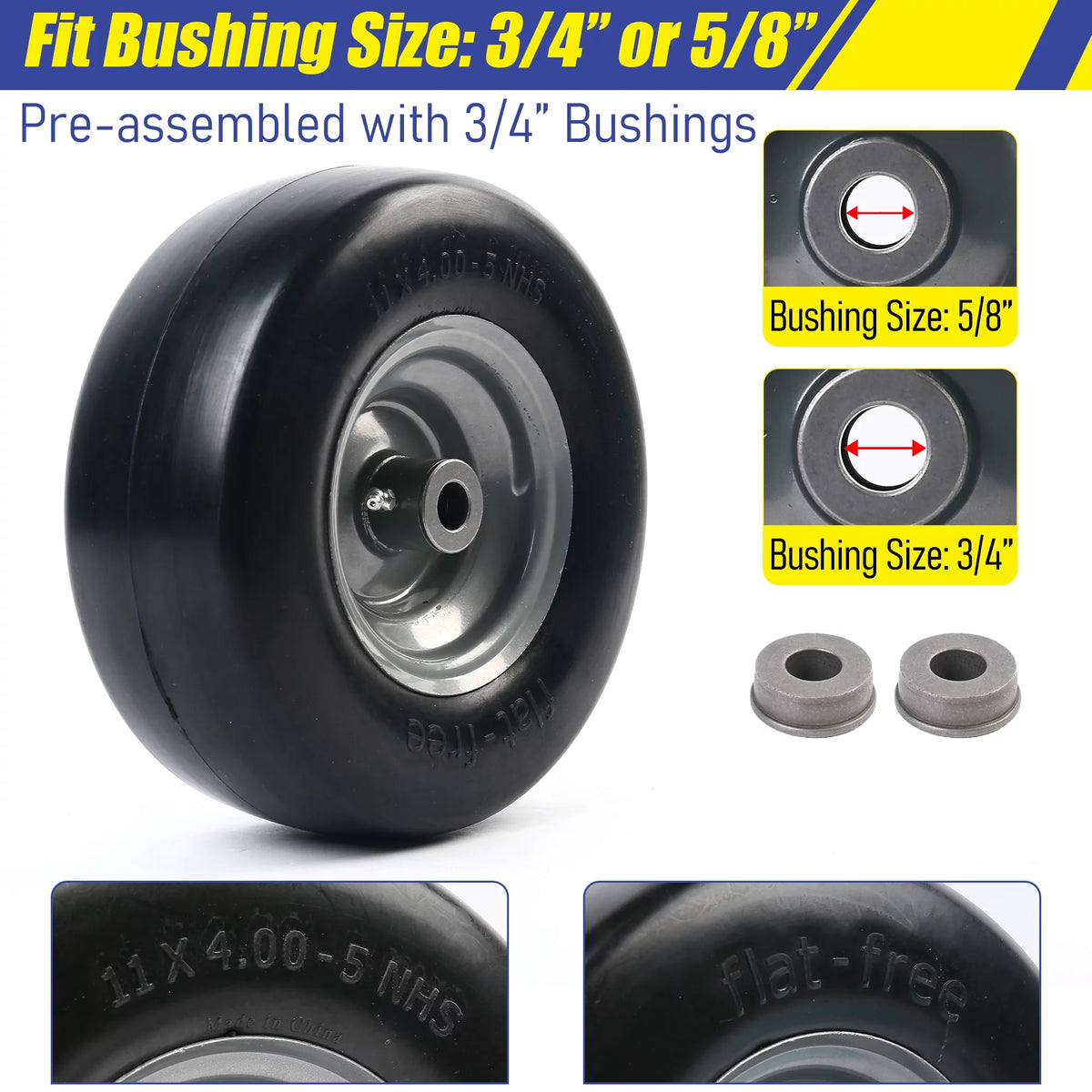 Flat Free Lawn Mower Tire and Wheel K552186