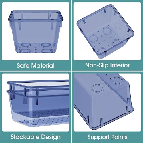 25 PCS Clear Plastic Drawer Organizer Set, 4 Sizes E225568