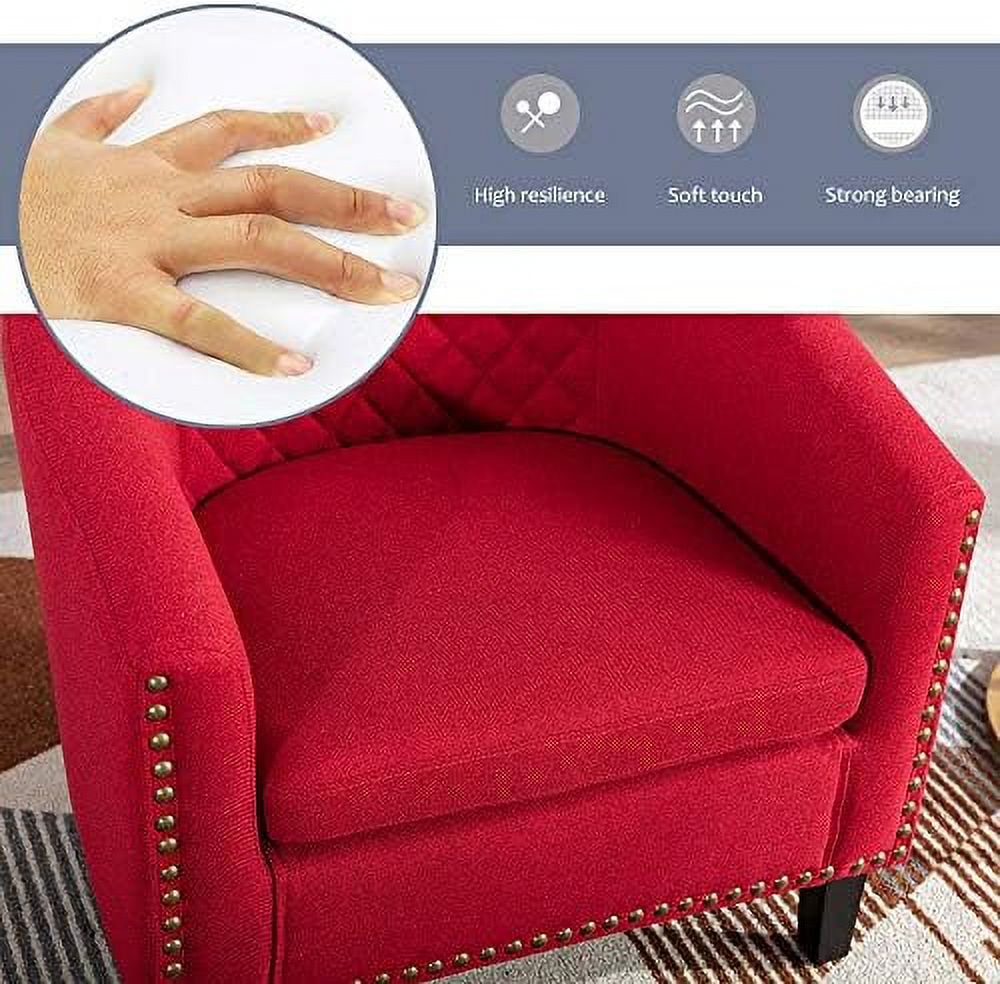 Brown Leather Upholstered Accent Arm Chair with Solid Wood Legs Z41878