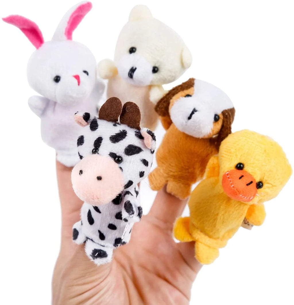 20 PCS Soft Velvet Animal Finger Puppets Toys I2890