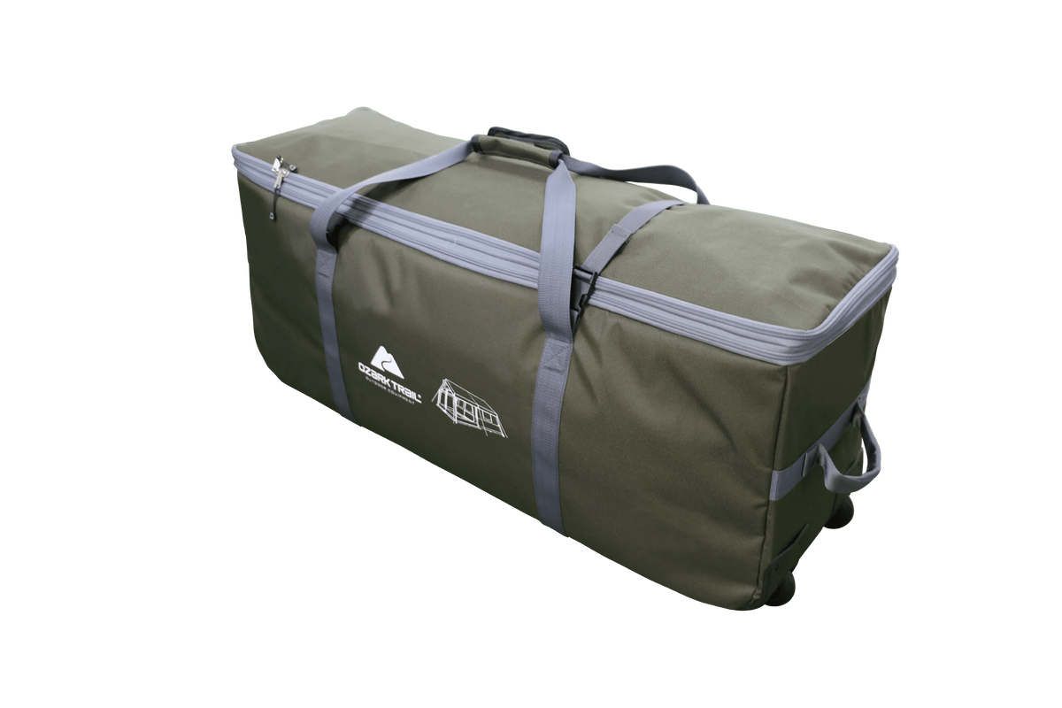 12 Person 3-Room Cabin Tent, Green R44492
