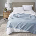 Queen Fleece Ultra Soft Electric Heated Blanket Dusty Blue S754542