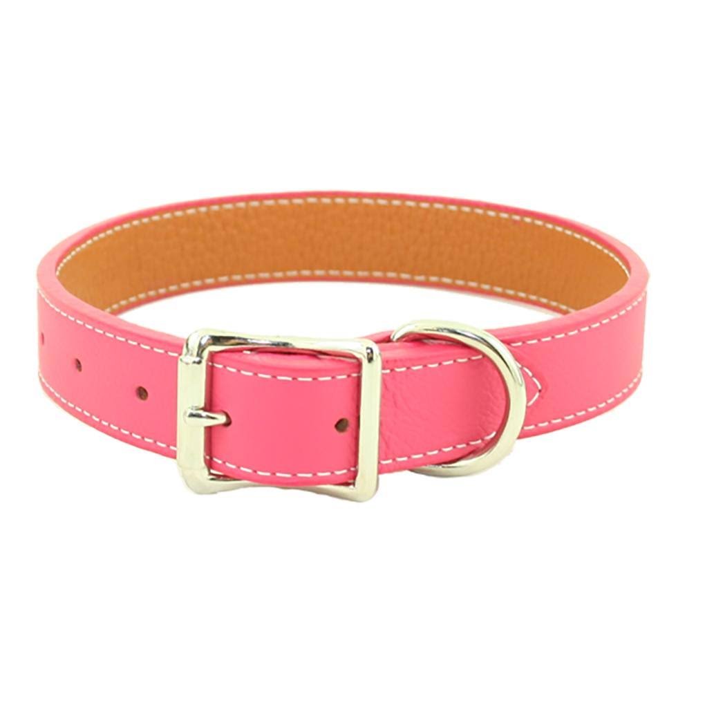 Navy Blue Italian Leather Dog Collar E705813