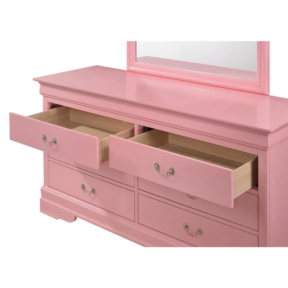 Pink 6 Drawer Double Dresser U710807