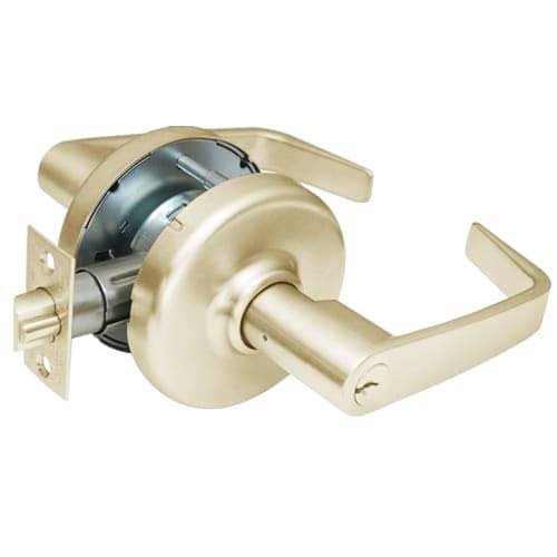 Satin Brass Cylindrical Locksets with Lever C3232