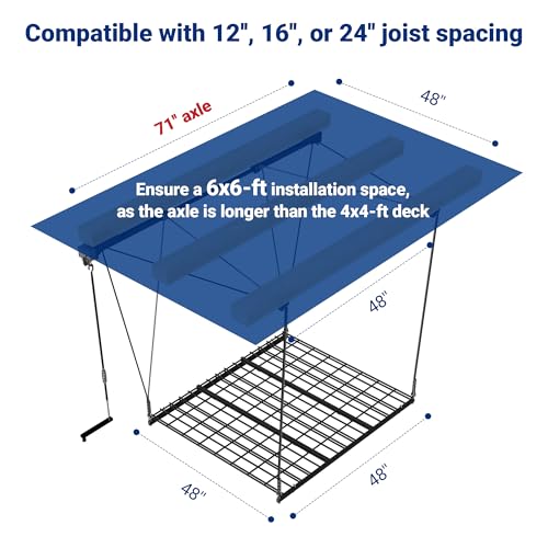 Carbon Black 4x4 Ft Heavy-Duty Overhead Garage Storage Rack X140
