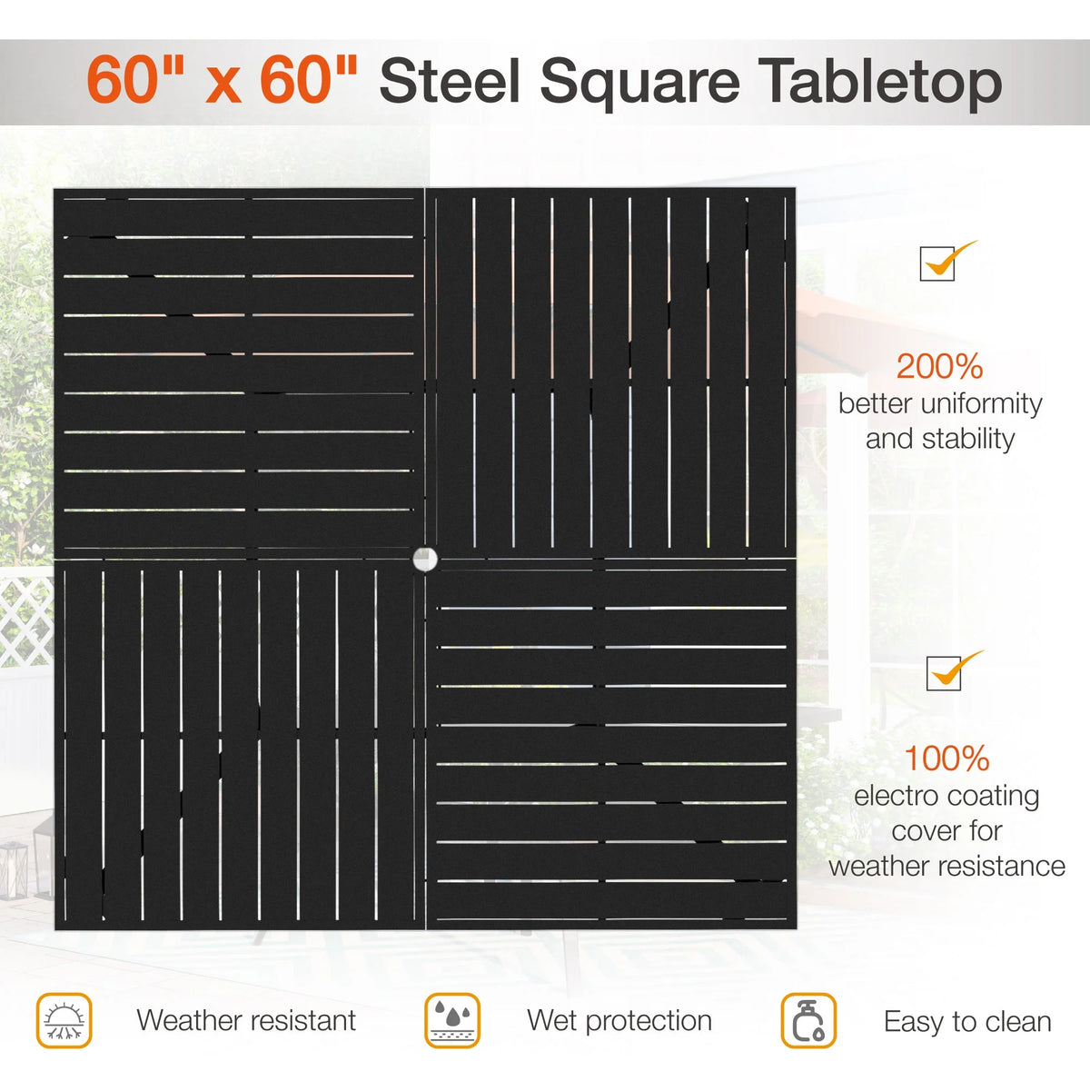 7 Piece Outdoor Patio Dining Set Metal Table and Chairs G250743