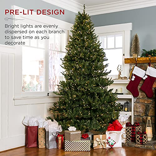 6ft Pre-Lit Douglas Fir Artificial Christmas Tree with 450 Warm White Lights Y222