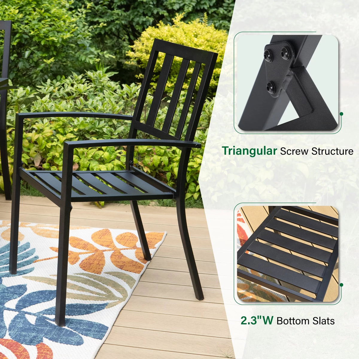 7 Piece Outdoor Patio Dining Set Metal Table and Chairs G250743
