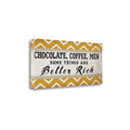 Chocolate Coffee IV Giclee Print on Wrap Canvas B948