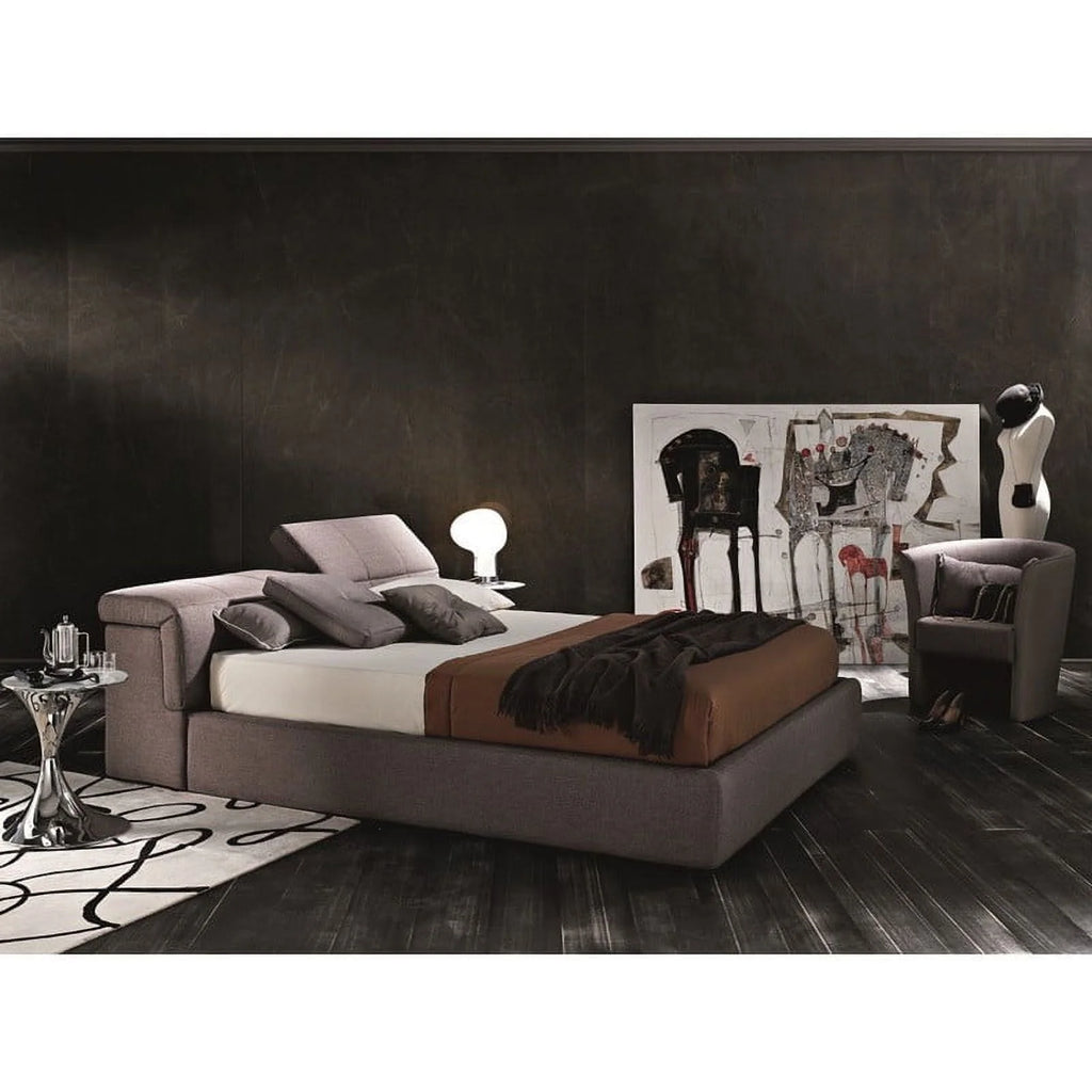 Queen Size Taupe Storage Bed E20402