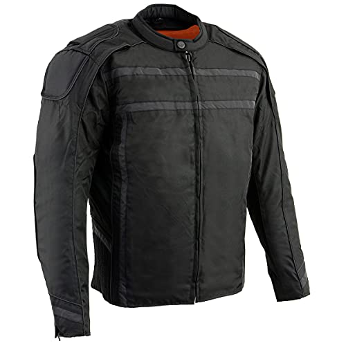 Milwaukee Leather Men's Armored Textile Motorcycle Rider Jacket B9890