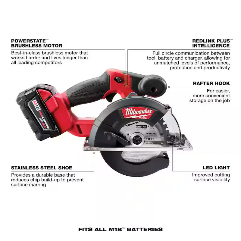18V Brushless Cordless 5-3/8 in. Circular Saw with Starter Kit Q3445