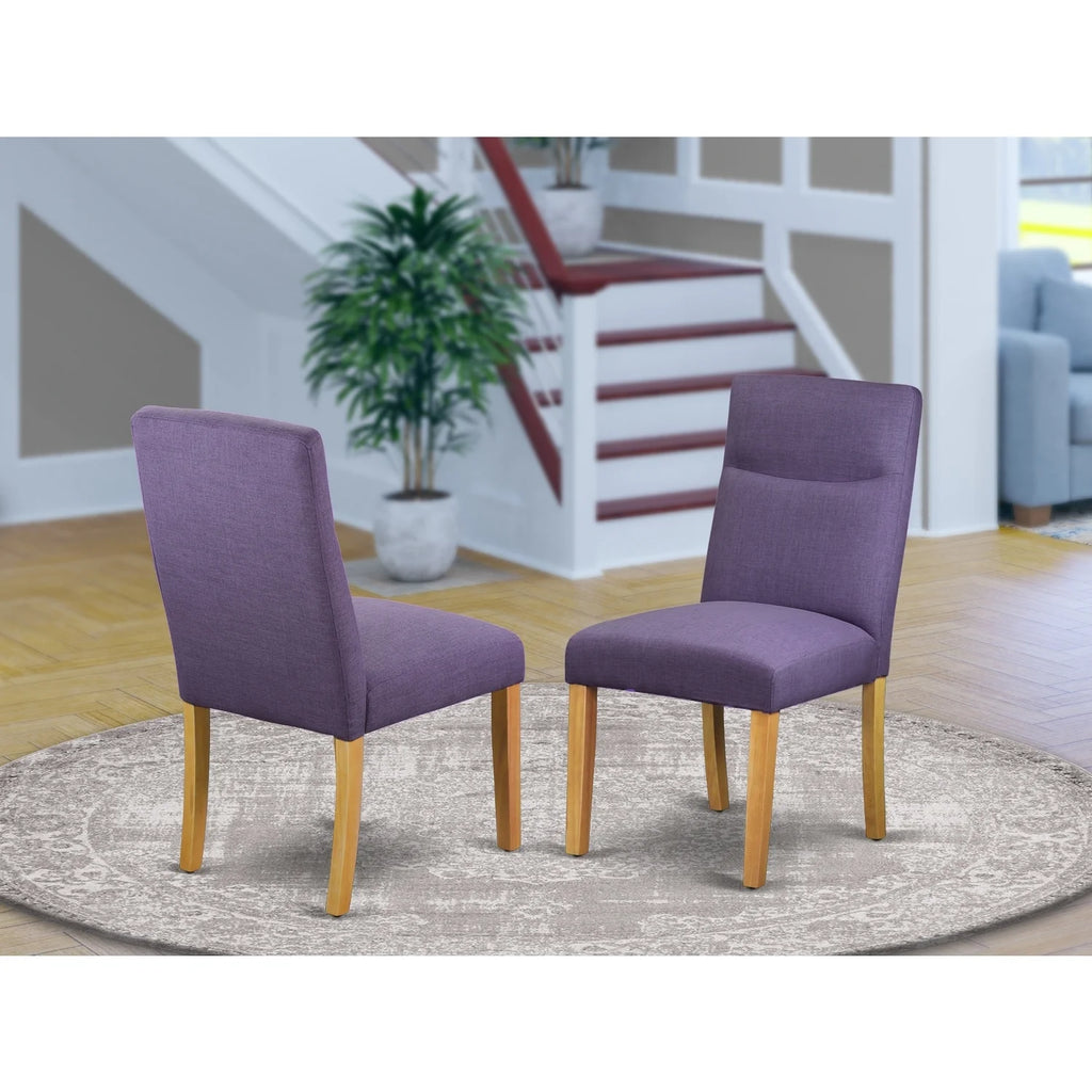 Set Of 2 Parson Chair With Oak Finish Leg And Linen Fabric R36308