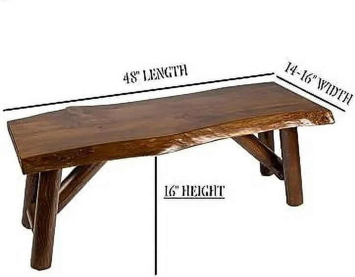 Rustic Pine & Cedar Wood Bench I69600