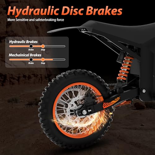 14"/12" Fat Tire 2000W Electric Dirt Bike with 48V 21AH Battery N39419