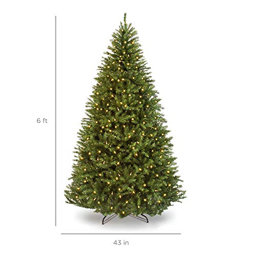 6ft Pre-Lit Douglas Fir Artificial Christmas Tree with 450 Warm White Lights Y222