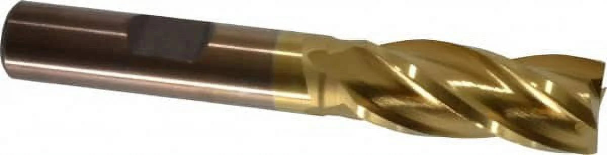 7/16" 4 Flute HSS Square End Mill TiN Finish X547