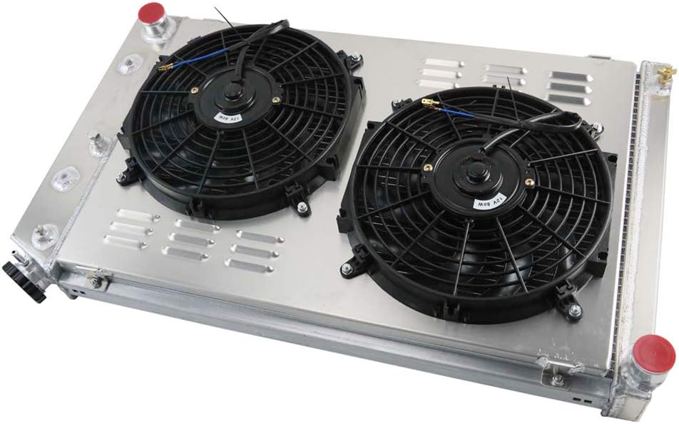 3 Row Aluminum Radiator with Fan Shroud and Thermostat Kit, 32 Overall Width R8342