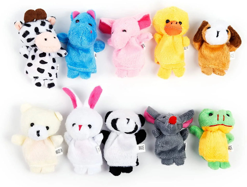20 PCS Soft Velvet Animal Finger Puppets Toys I2890