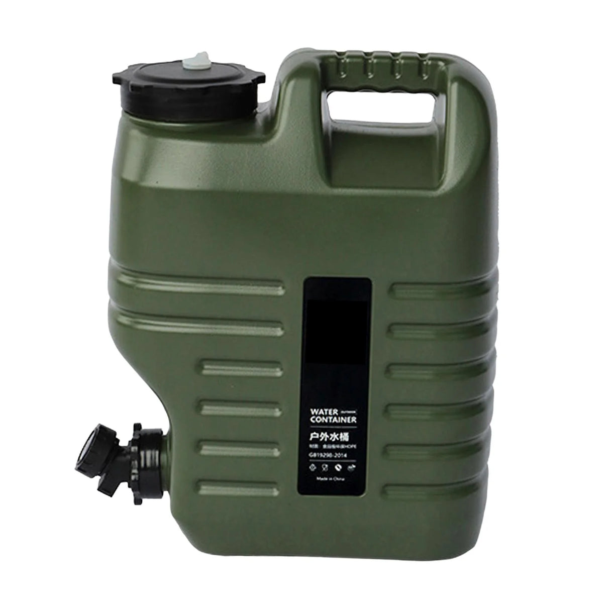 Green 18L Camping Water Storage Jug with Spigot W61924
