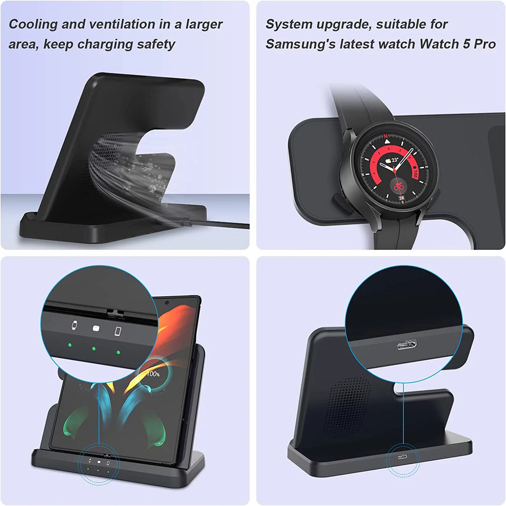 3 in 1 Wireless Charger Black C685933