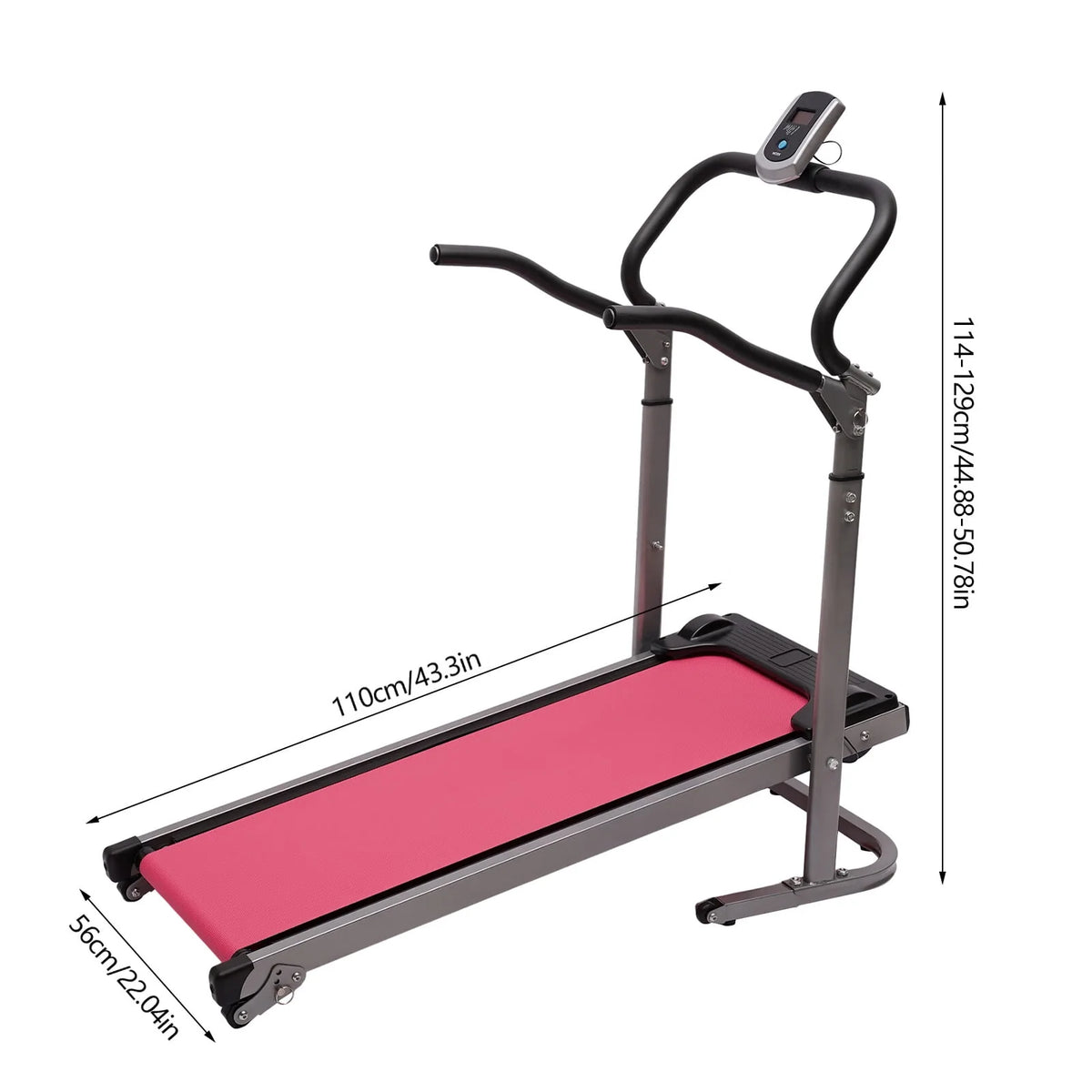 Pink Incline Folding Treadmill O535