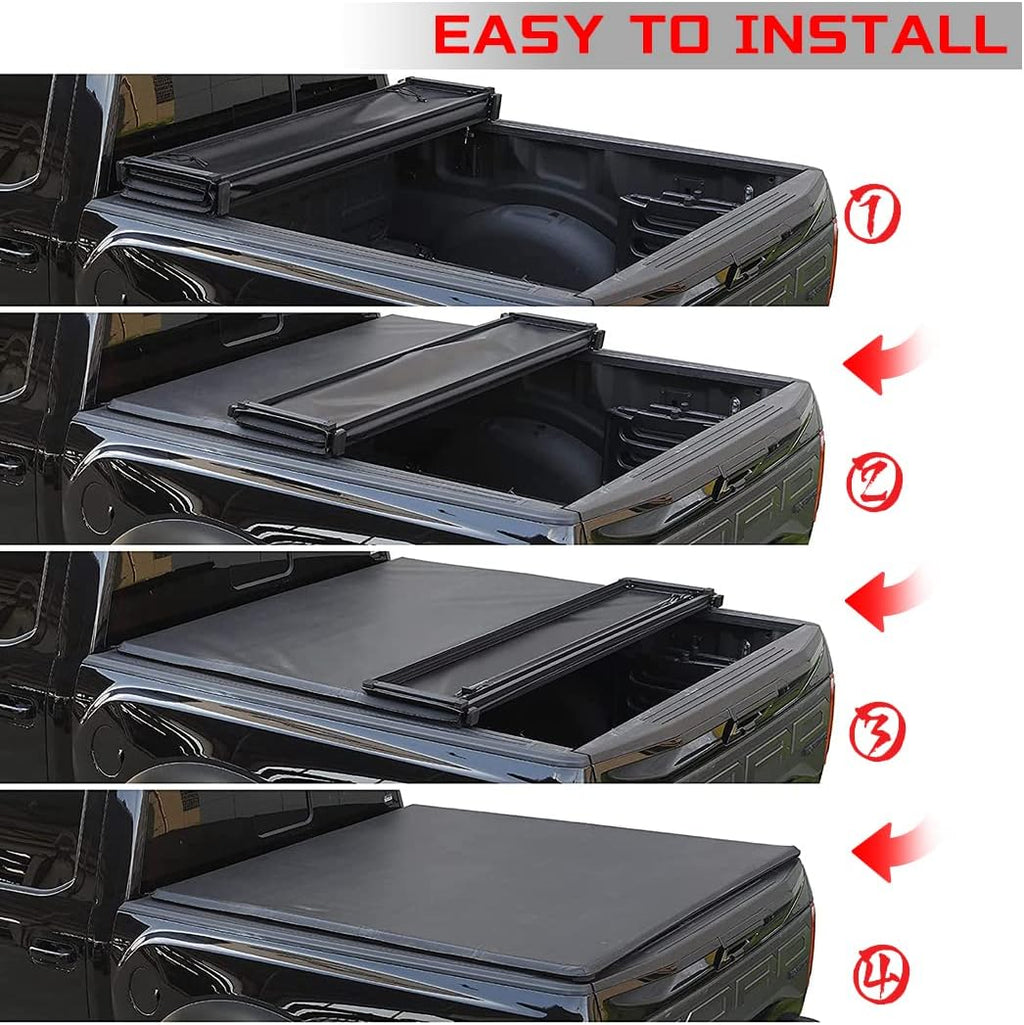 Soft Folding Truck Bed Tonneau Cover for Chevy Colorado/GMC Canyon 2015-2021 Fleetside 5FT Bed E755793