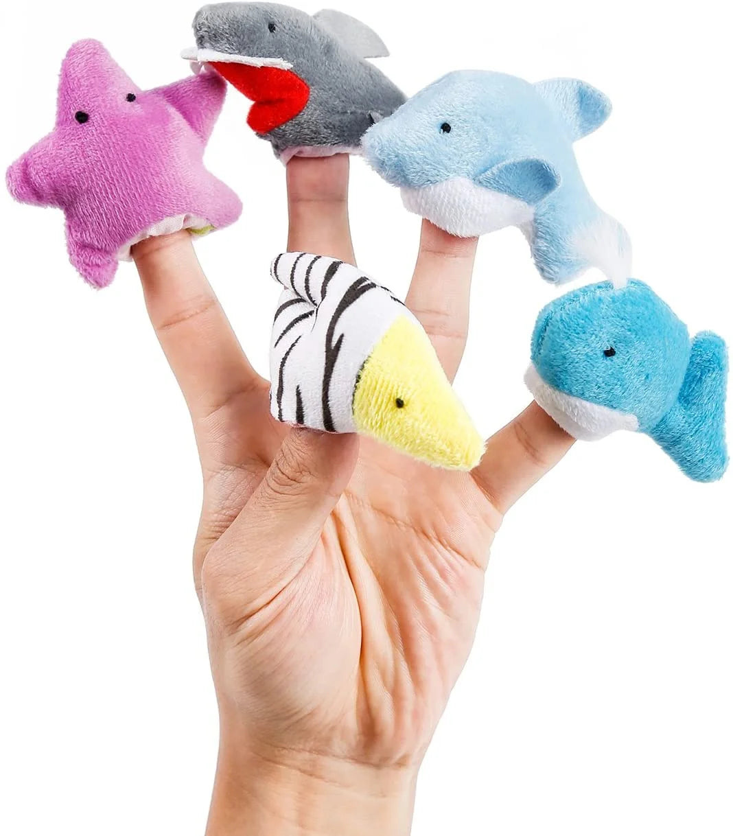 20 PCS Soft Velvet Animal Finger Puppets Toys I2890