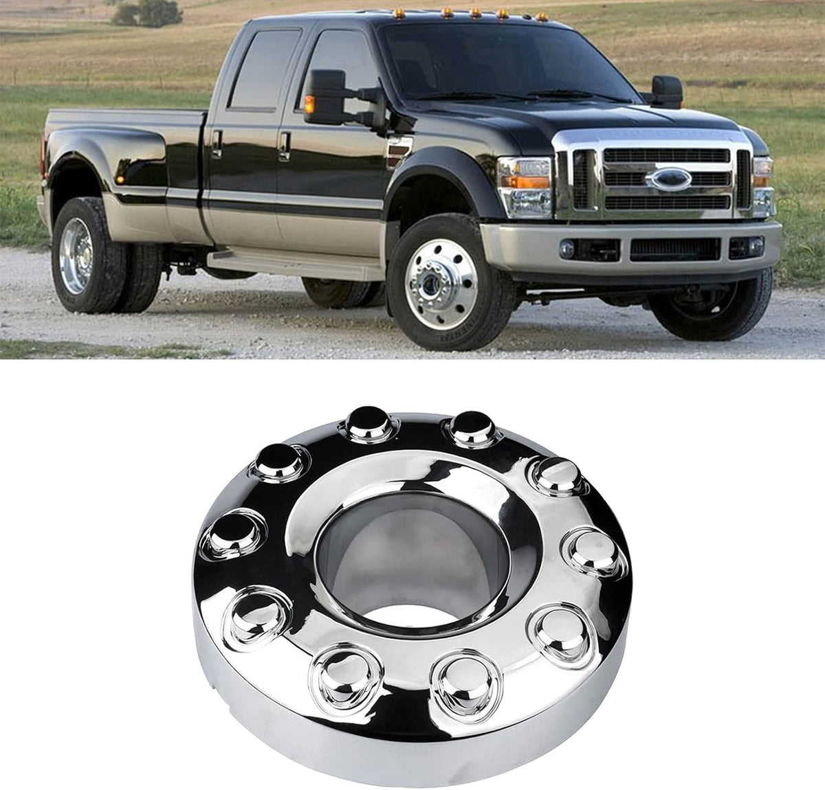 1Pair 10 Lug Wheel Center Hub Caps V72863