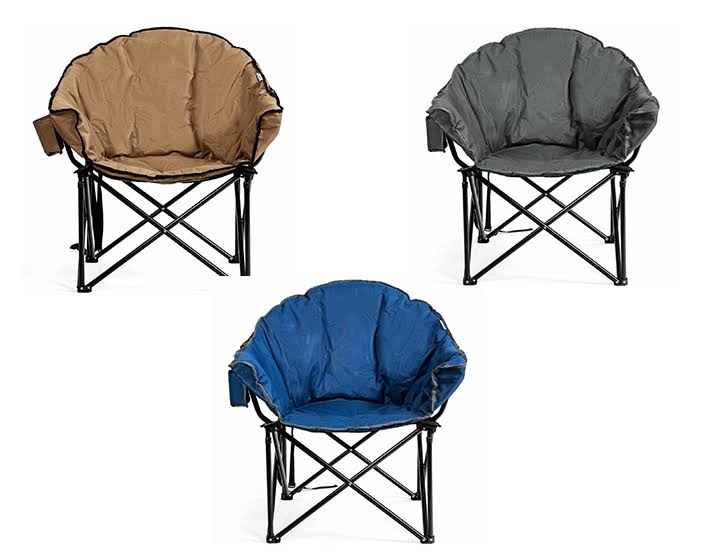 Navy Padded Folding Camping Chair with Carry Bag F627858