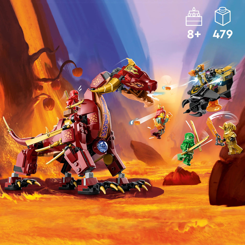 Transforming Lava Dragon Building Toy Set with Minifigures B972