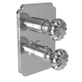 Aged Brass Square Thermostatic Trim Plate with Handle Y765
