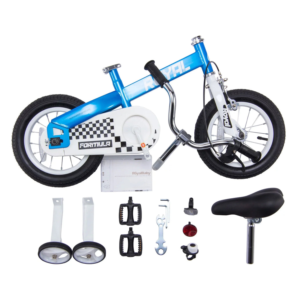Blue Kids Bike with Training Wheels & Coaster Brake N9056