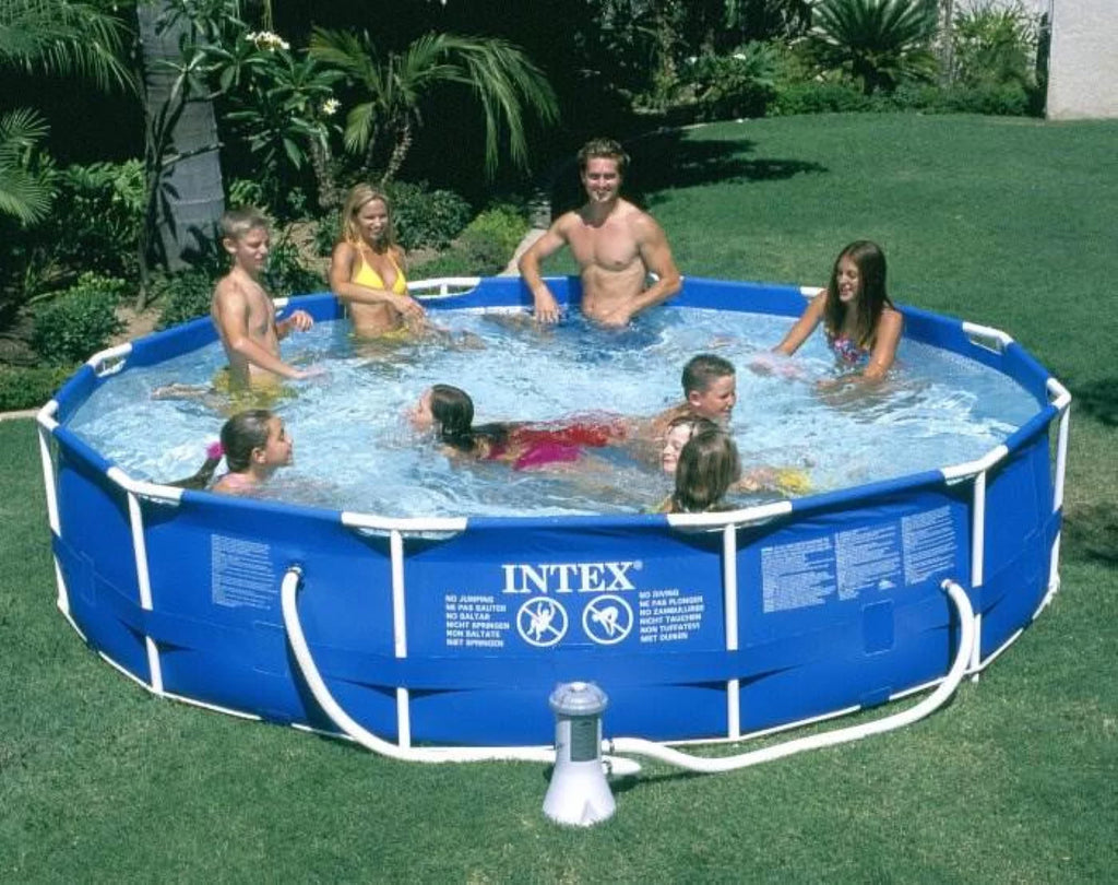 12ft x 30in Metal Frame Round Swimming Pool Set O13834